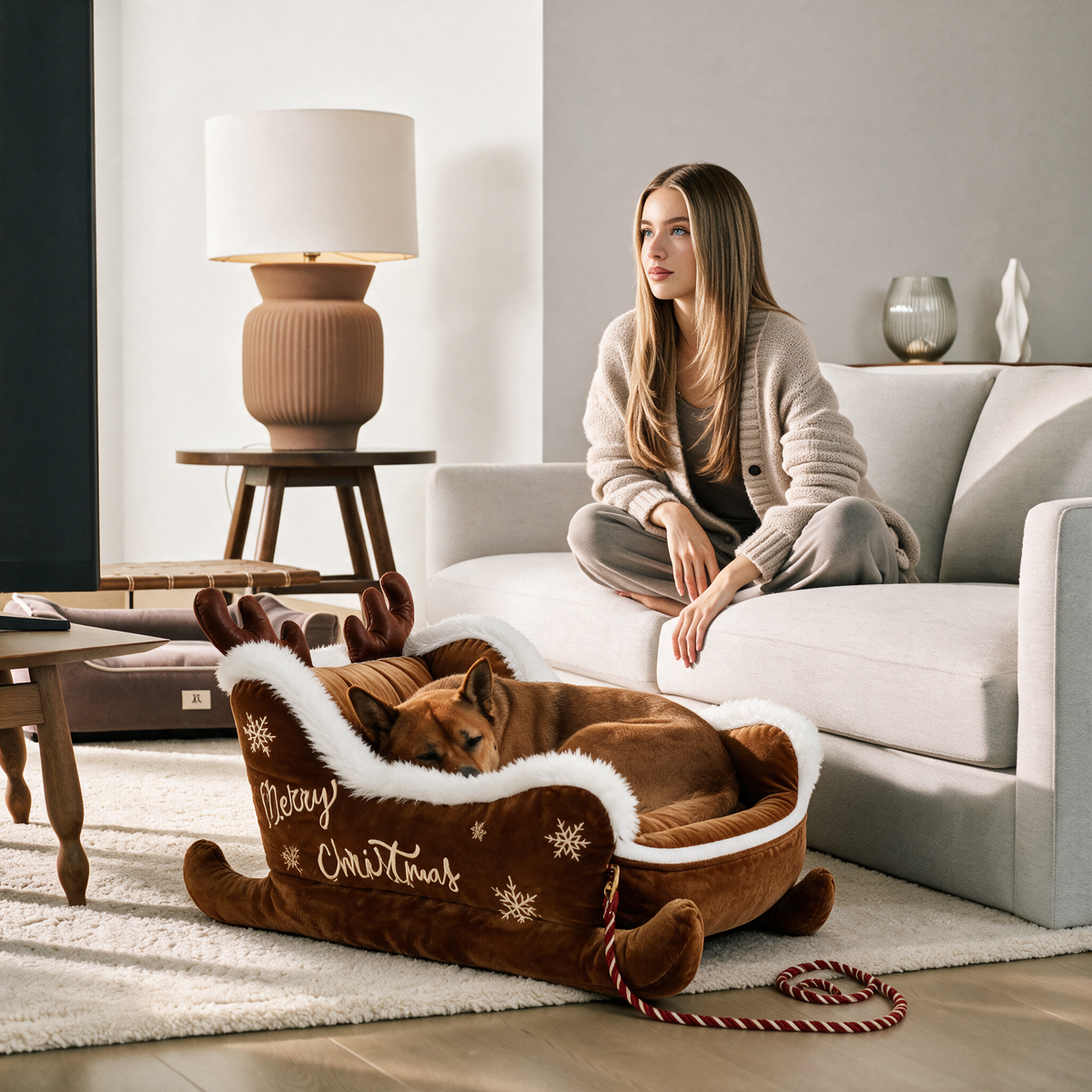 Christmas Dog Bed