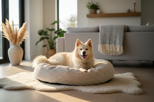 Dog and Dog Bed Hero