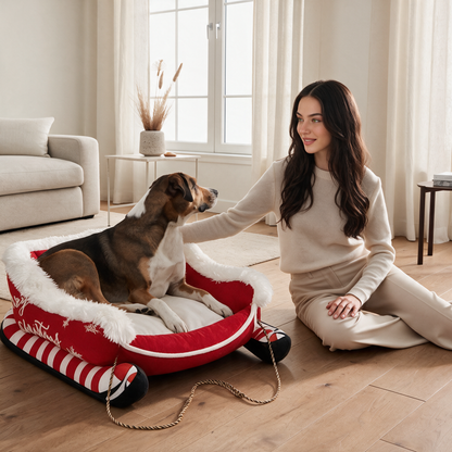 Christmas Dog Bed