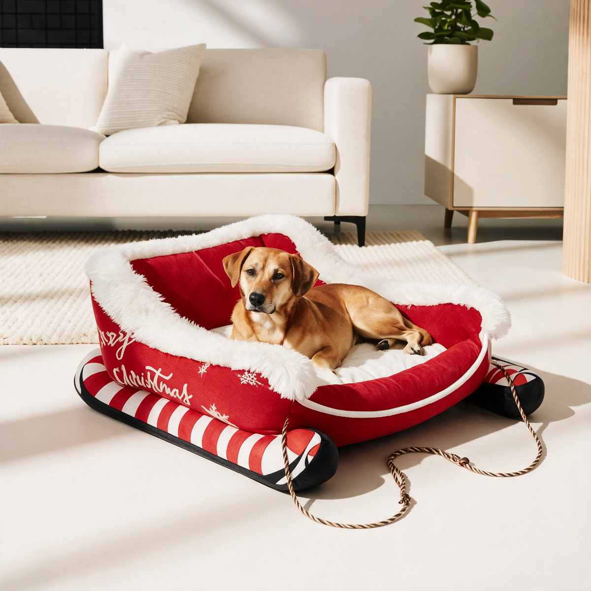 Christmas Dog Bed